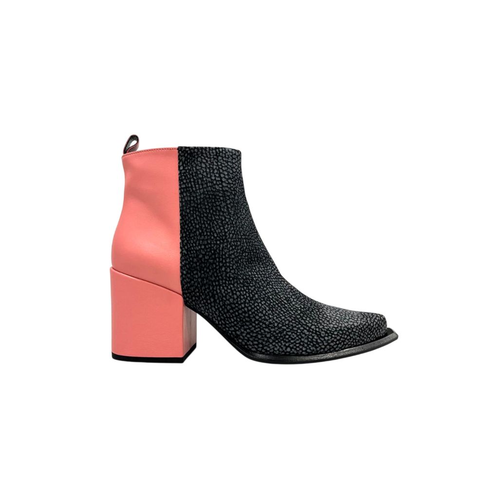 Pink Genuine Leather Women Boot