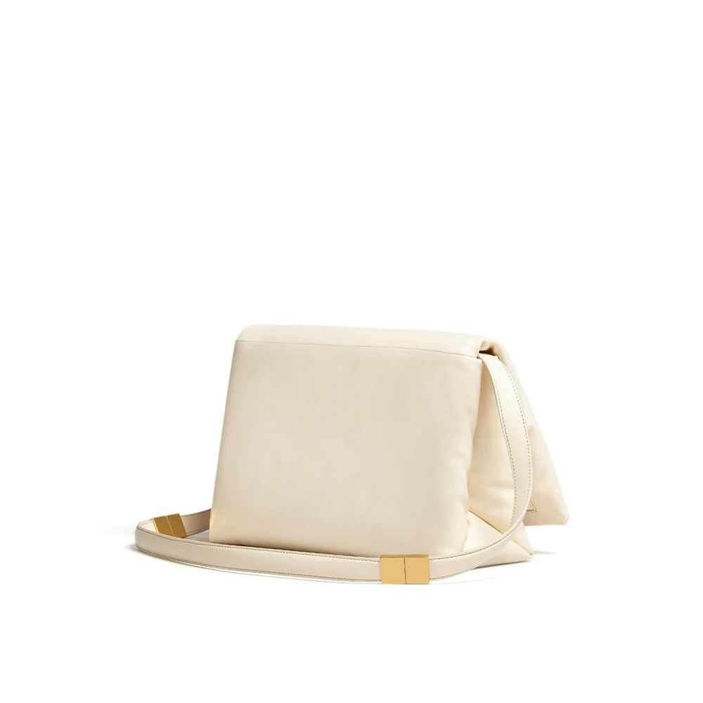 White Calfskin Shoulder Bag
