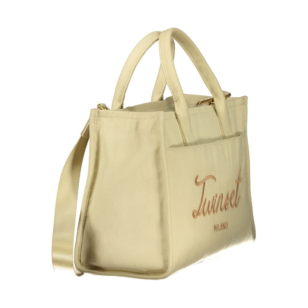 Beige Cotton Women Tote