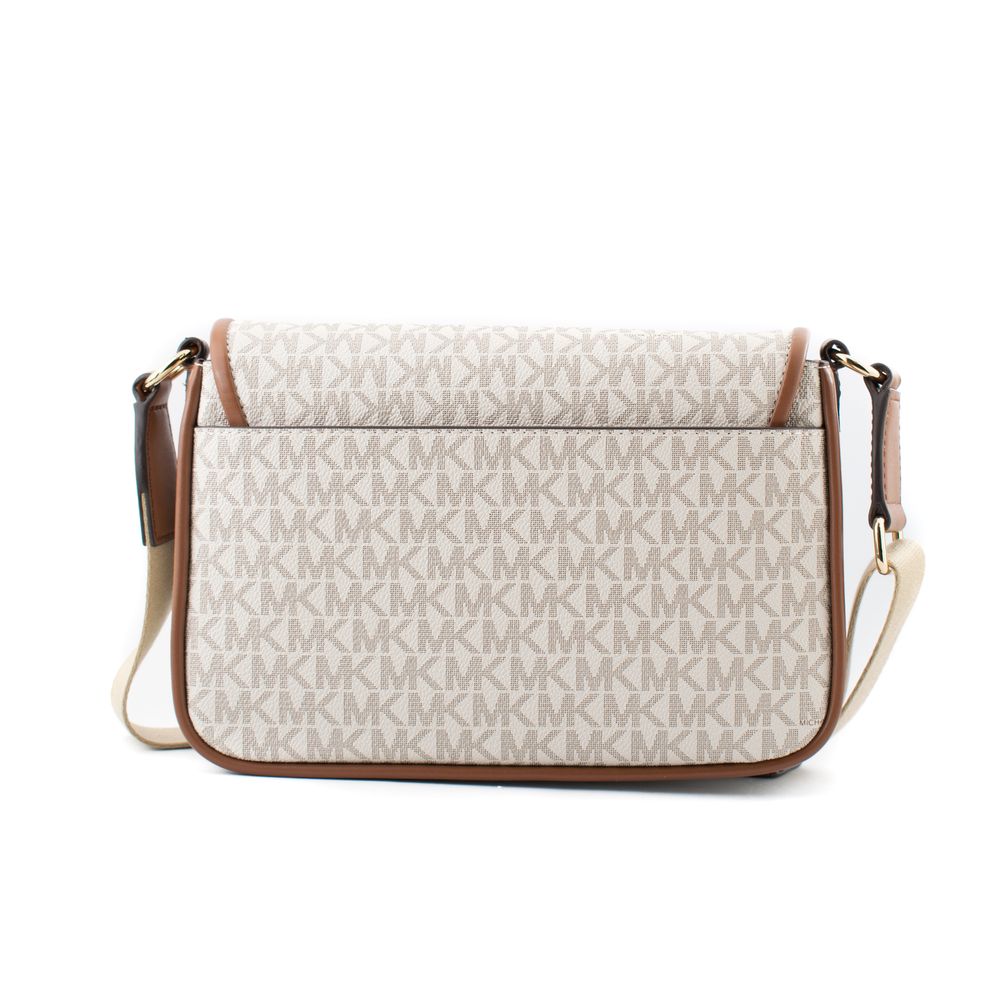 Beige Canvas Crossbody Bag