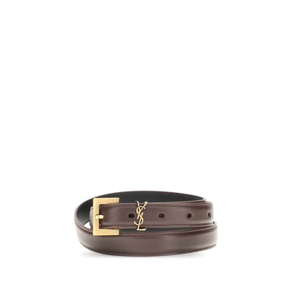 Brown Calf Leather Bos Taurus Thin Belt