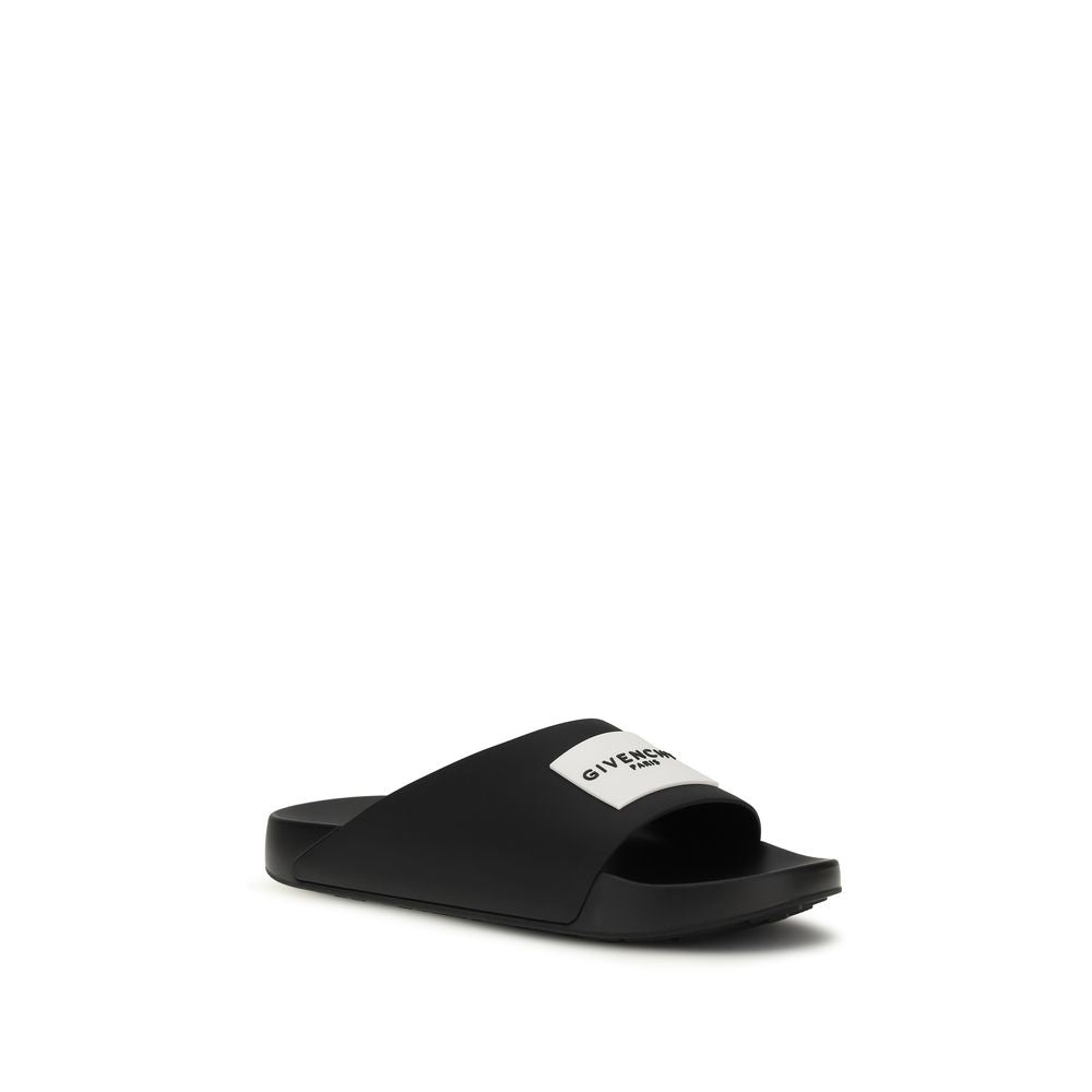 Black Rubber Slippers