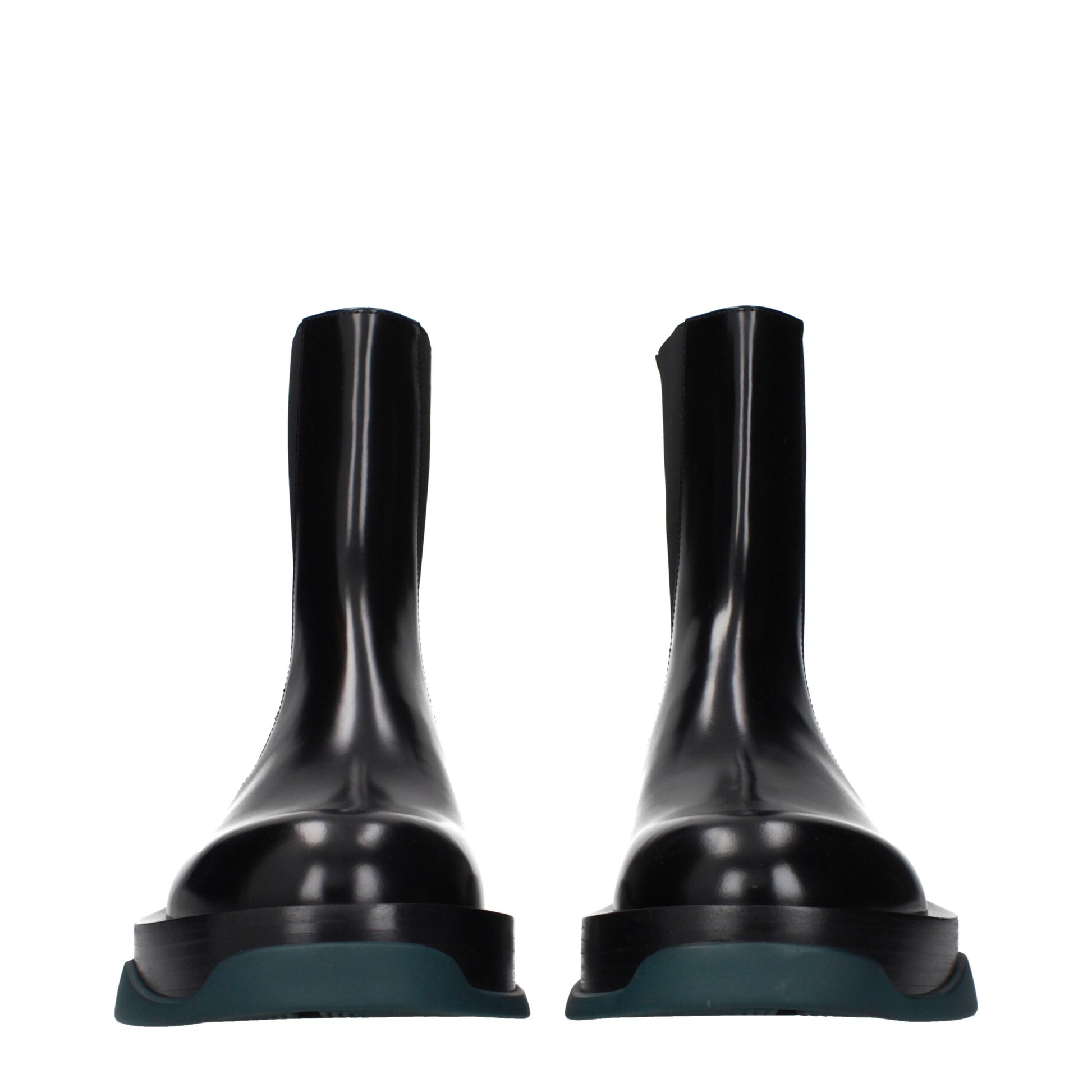 Black Leather Ankle Boots