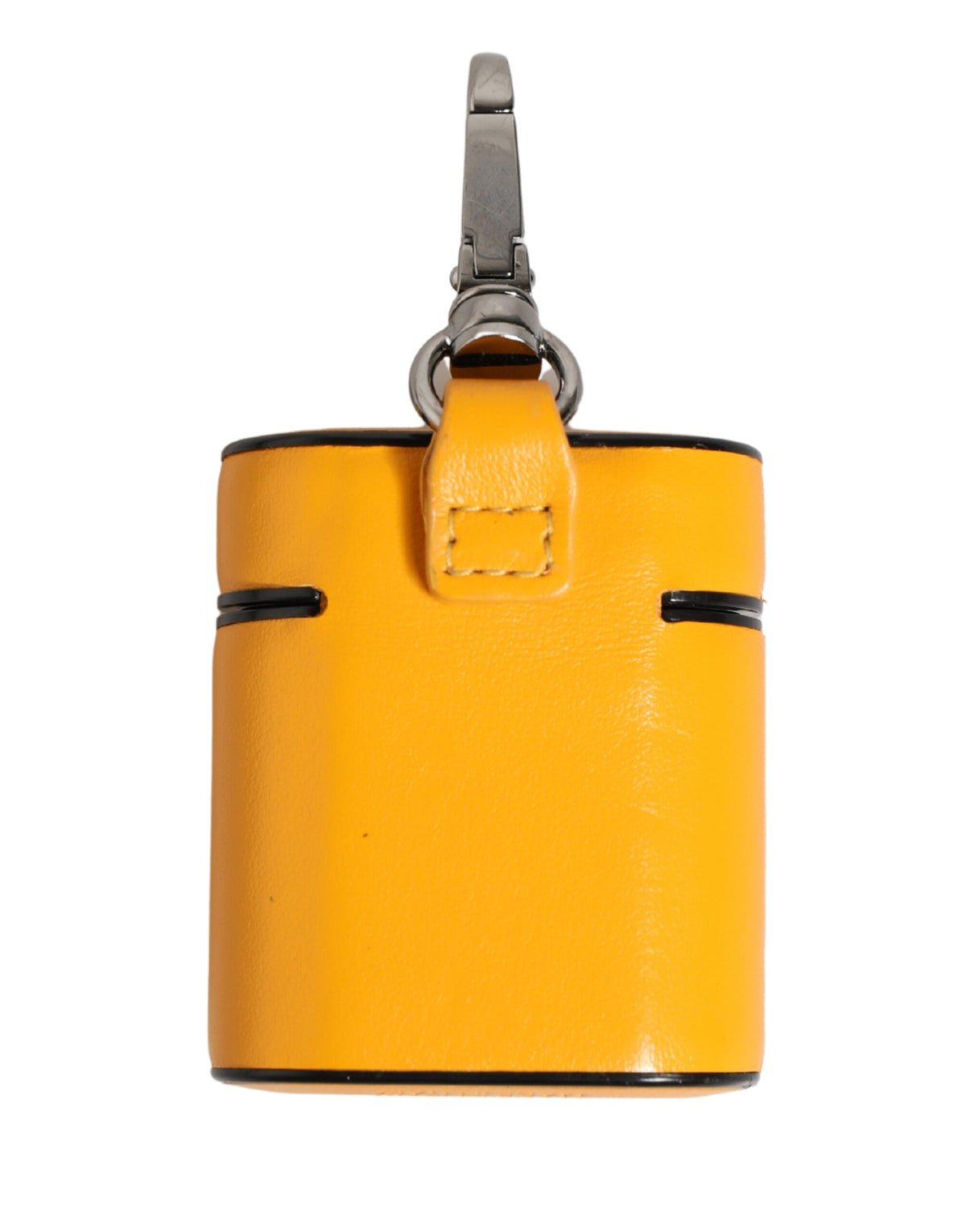 Case Yellow Calf Leather Logo Flip Holder Strap Airpods