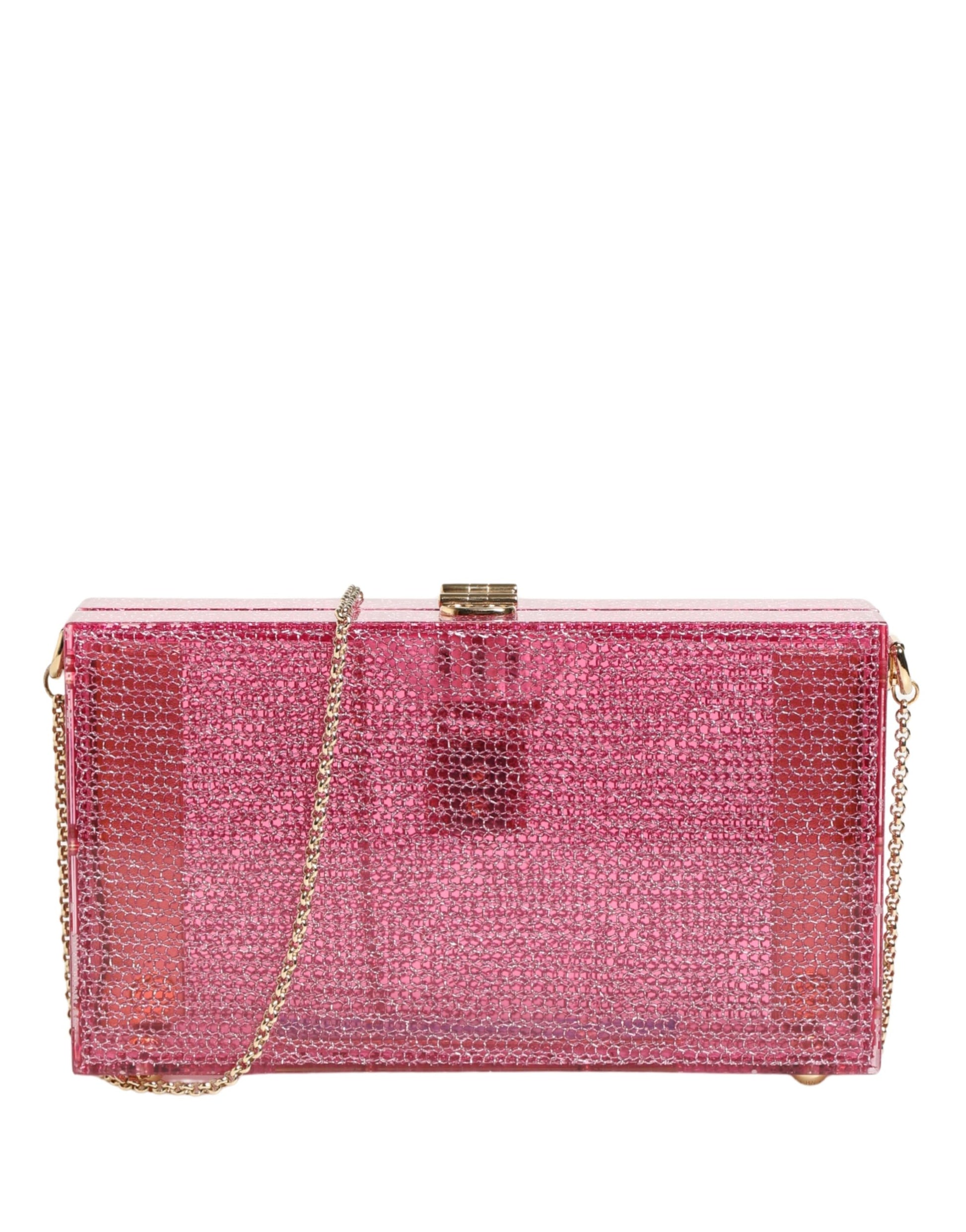 Pink DOLCE BOX Clutch Crossbody Women Evening Borse Bag