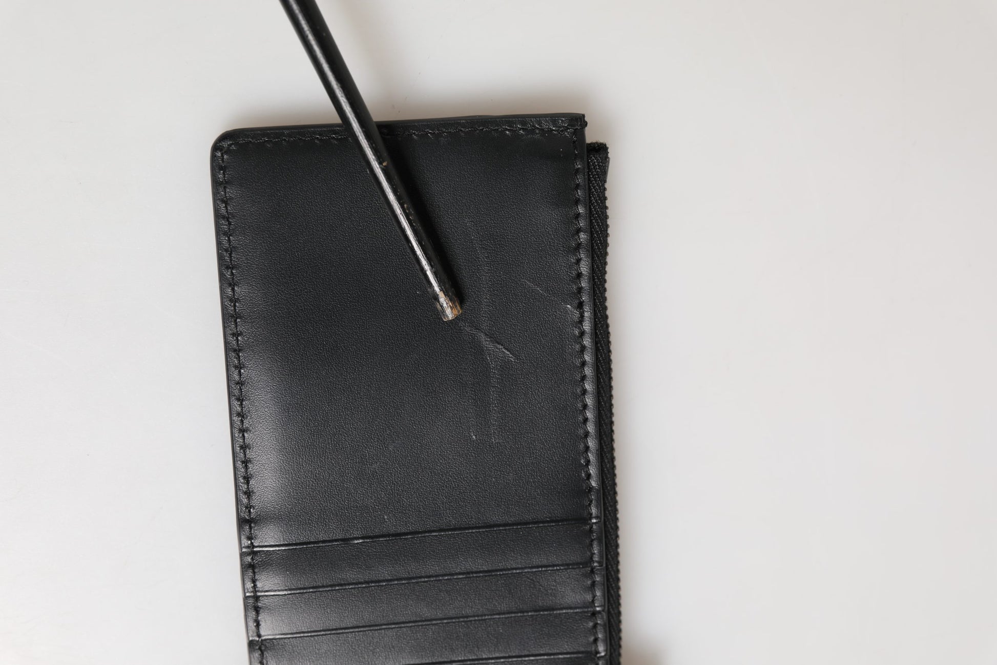 Black Calfskin Leather DG Logo Card Holder Women Wallet