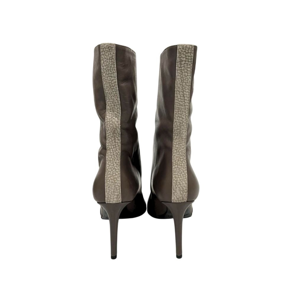 Brown Leather Women Boot
