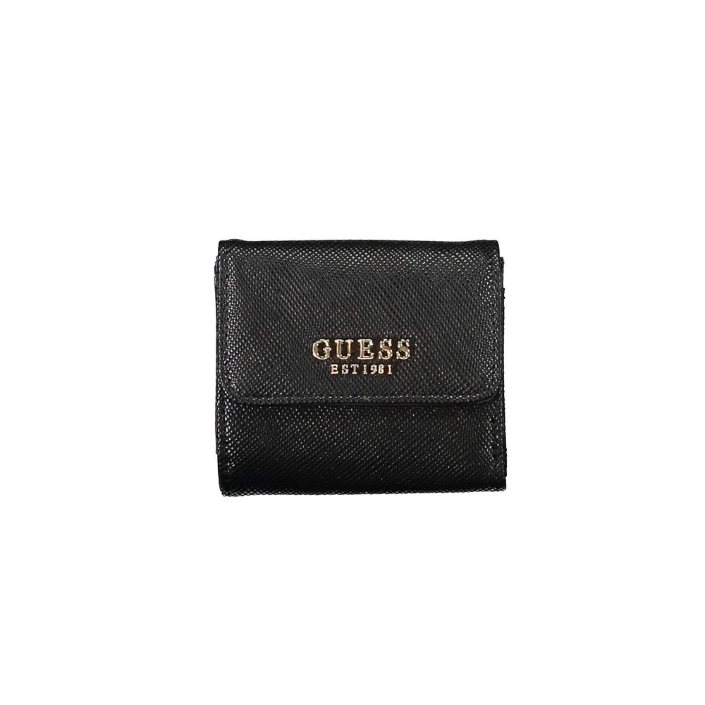 Black Polyurethane Women Wallet
