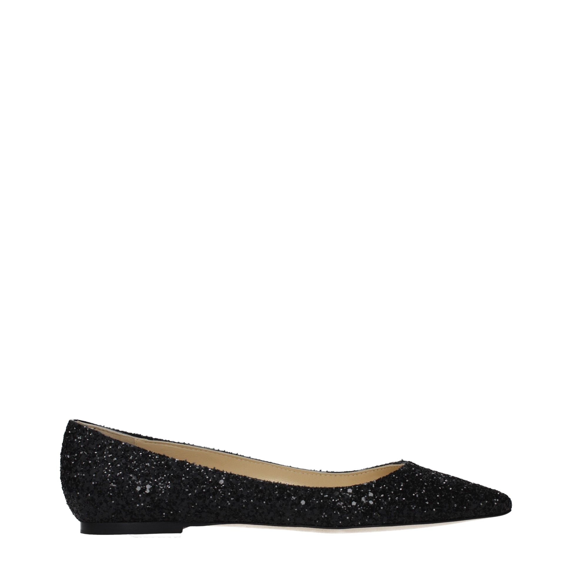 Black Plastic Ballet Flats