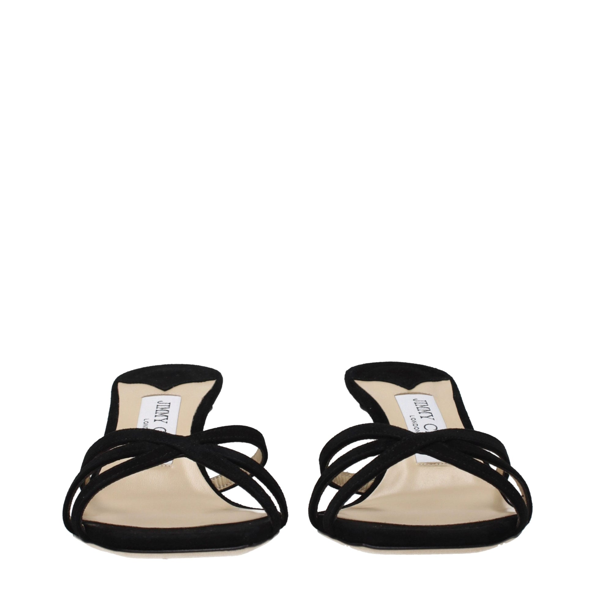 Black Leather Stiletto Heel Sandals