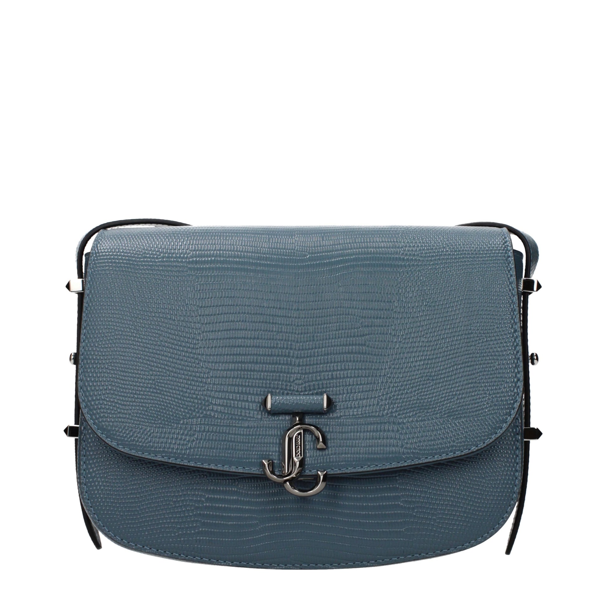 Blue Leather Crossbody Bag
