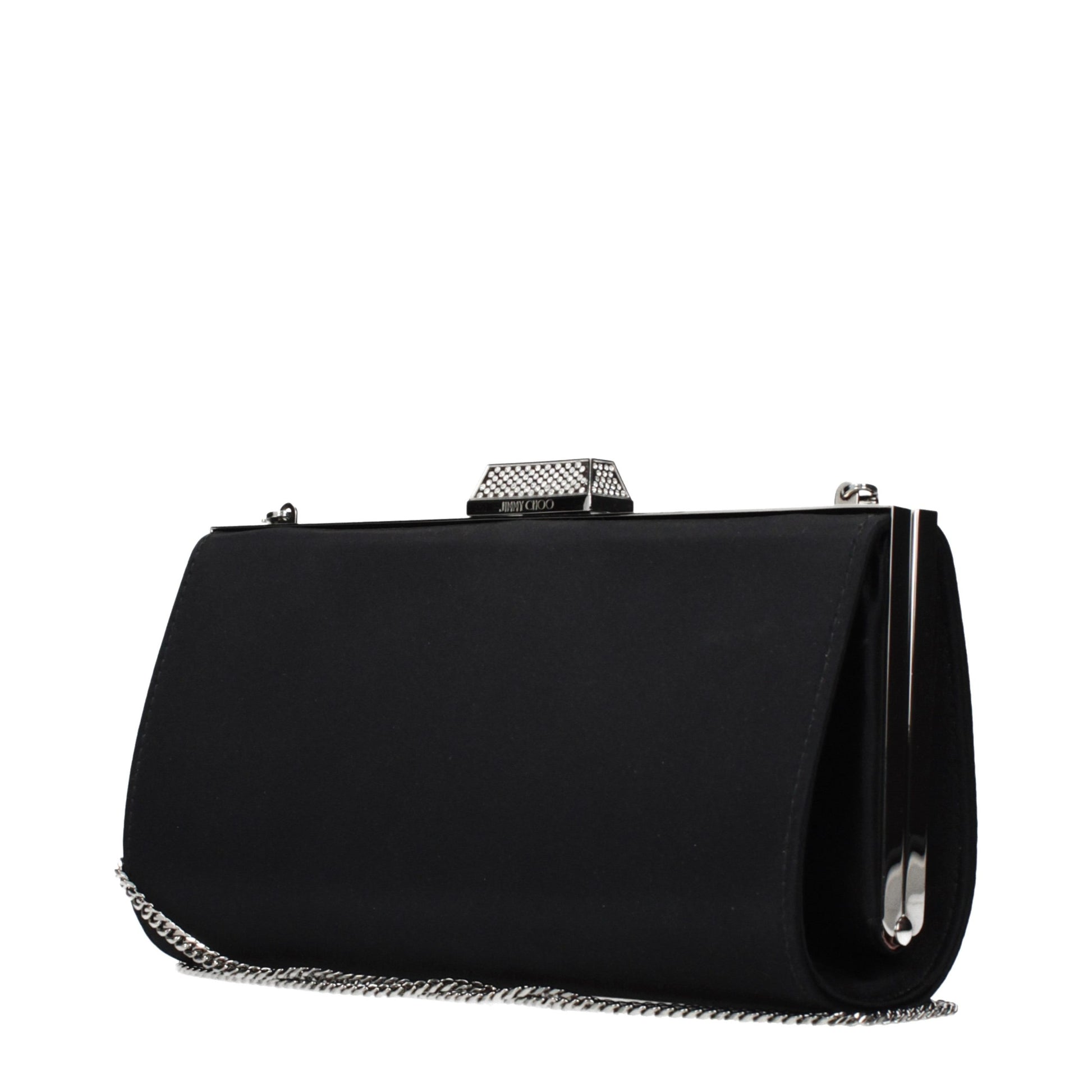 Black Satin Clutch Bag
