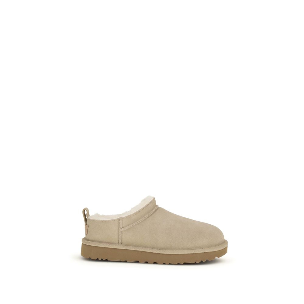 Beige Calf Leather Bos Taurus Ankle Boots