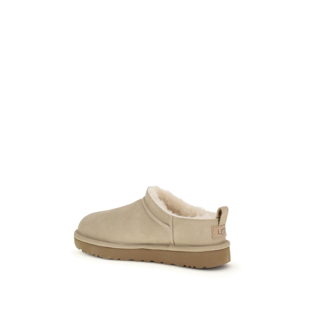 Beige Calf Leather Bos Taurus Ankle Boots