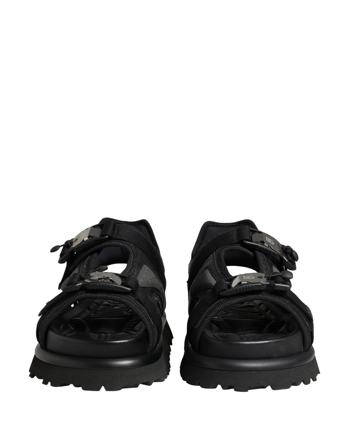 Black Logo Detailed Men Chunky Sandals Shoes