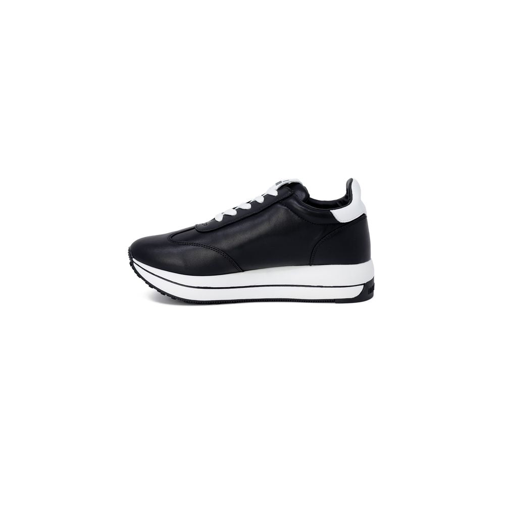 Black Leather Low Top Sneakers