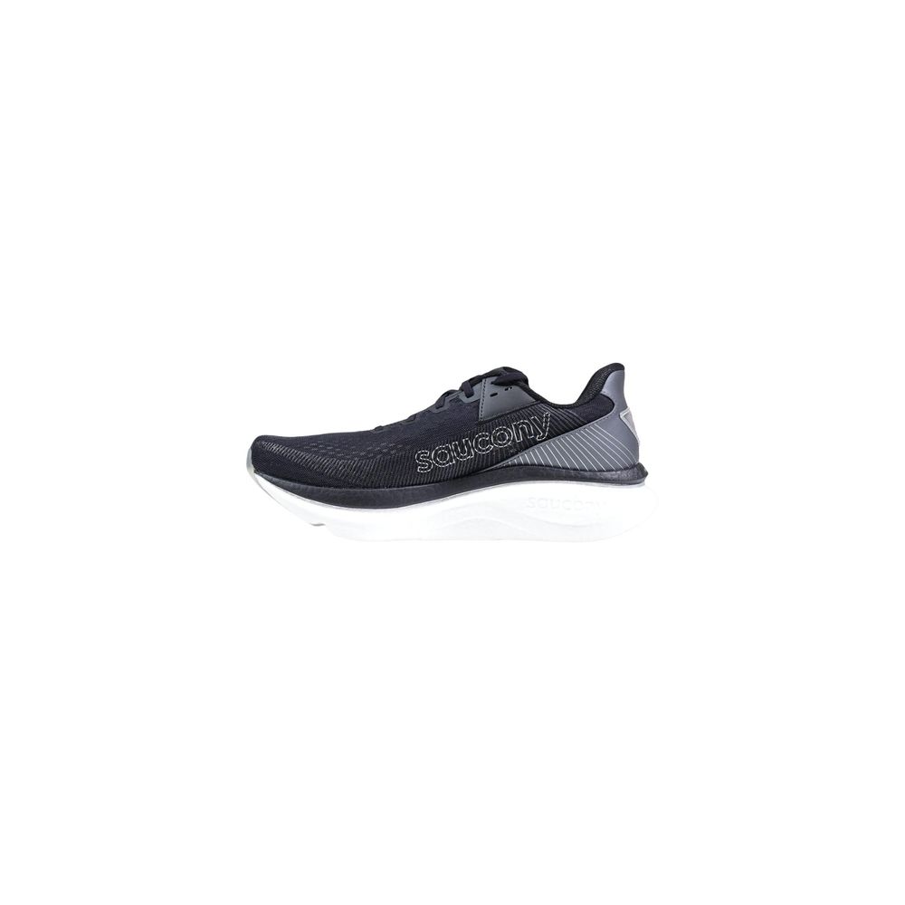 Black And White Textile Athletic Sneakers
