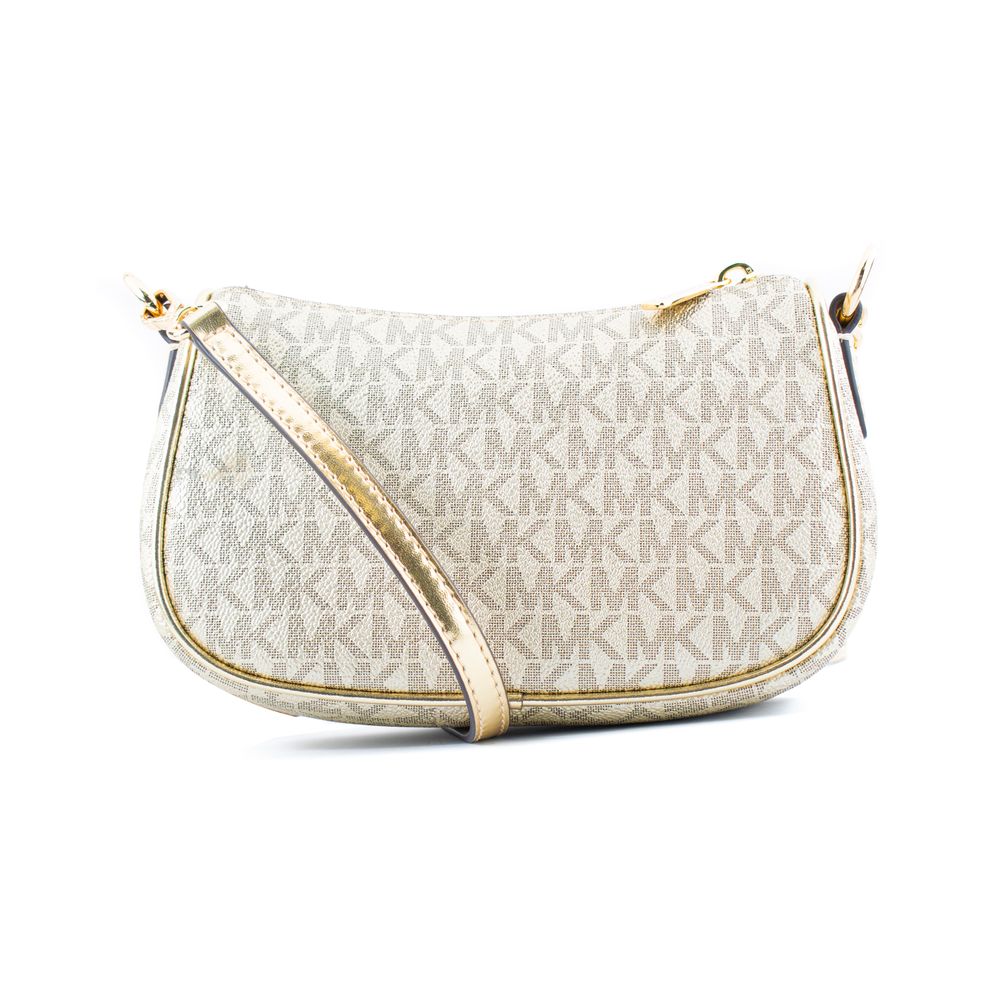 Gold Canvas Shoulder Bag