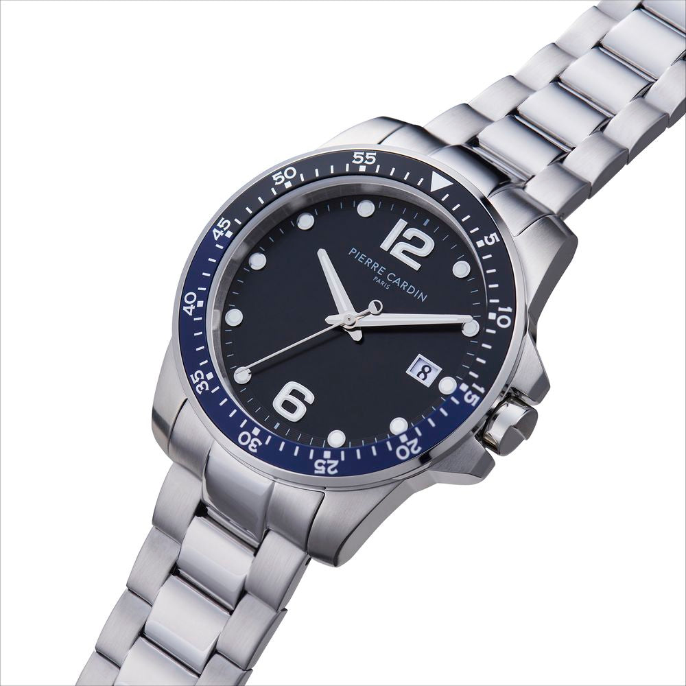 Gray Stainless Steel Dress Watch