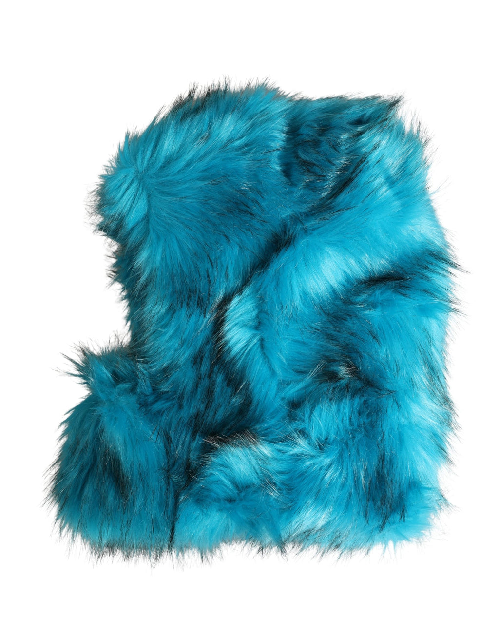 Blue Modacrylic Fur Women Bucket Capello Hat