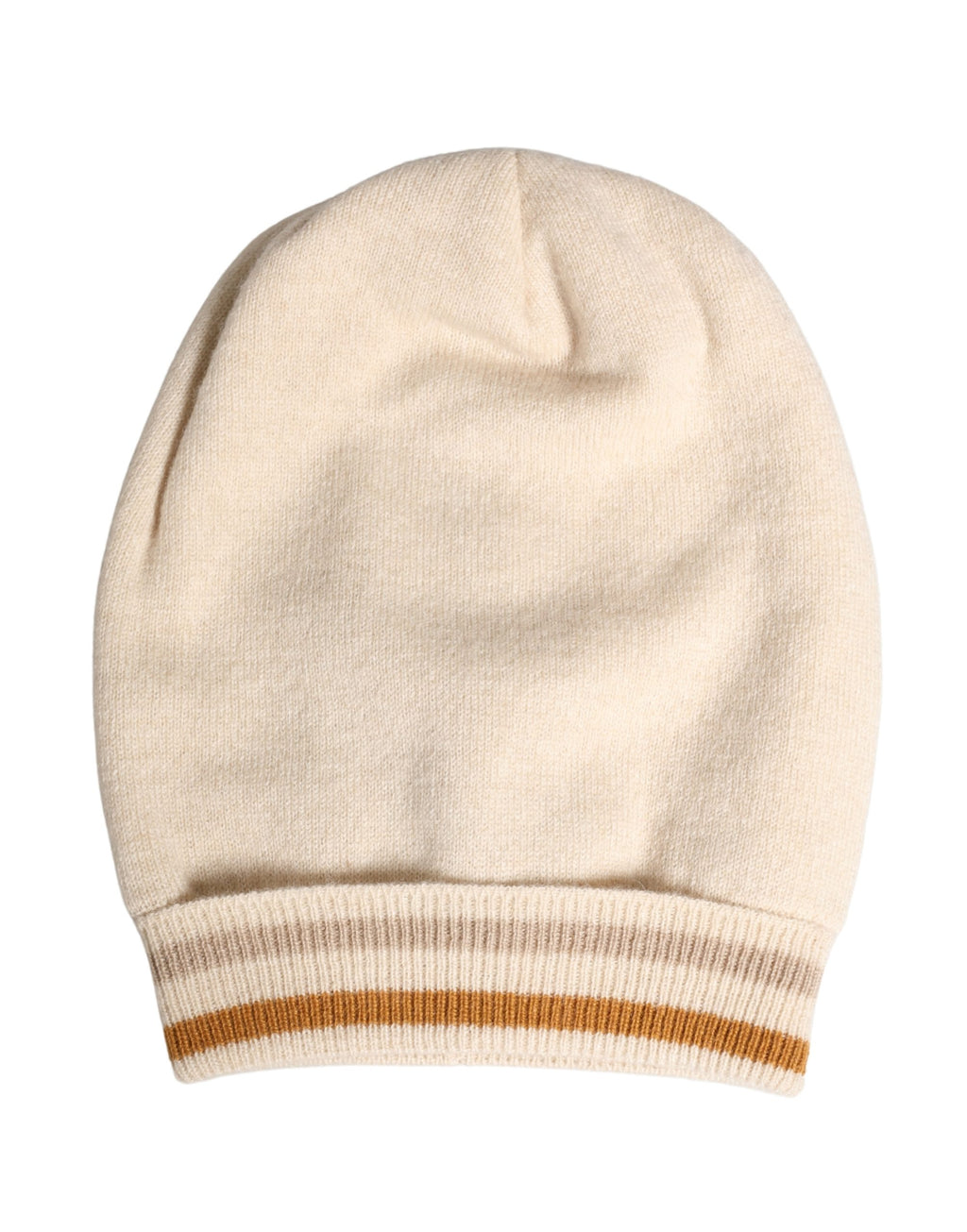 Beige Cashmere Knitted Women Winter Beanie Hat