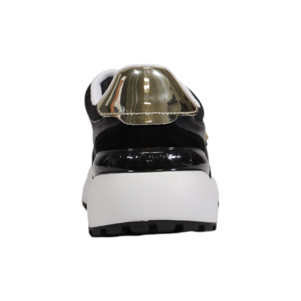 Black Leather Low Top Sneakers