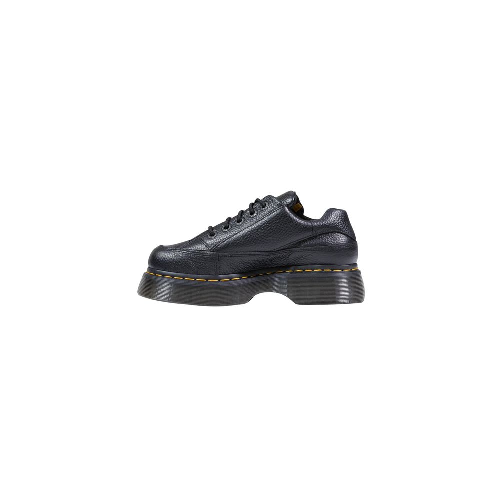 Black Leather Platform Pumps