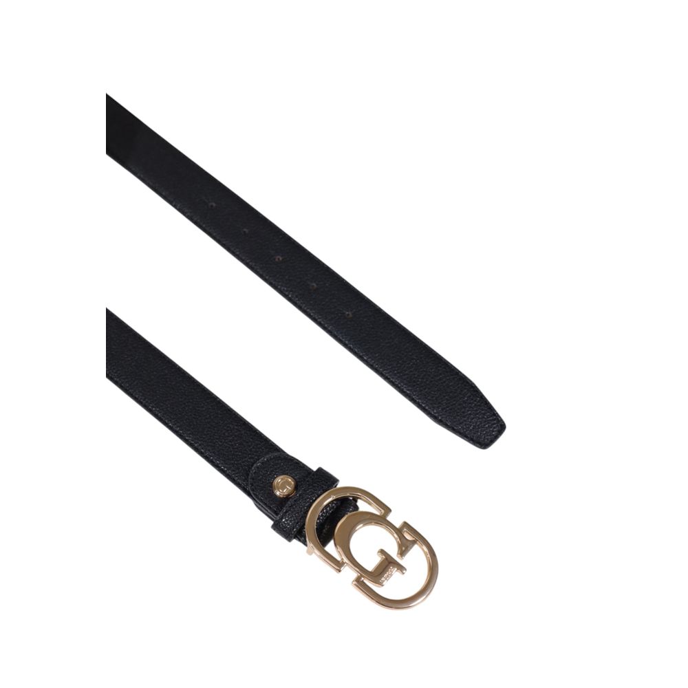 Black Polyester Thin Belt