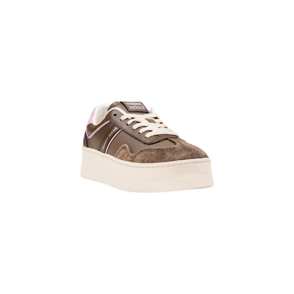 Brown Artificial Leather Sneakers