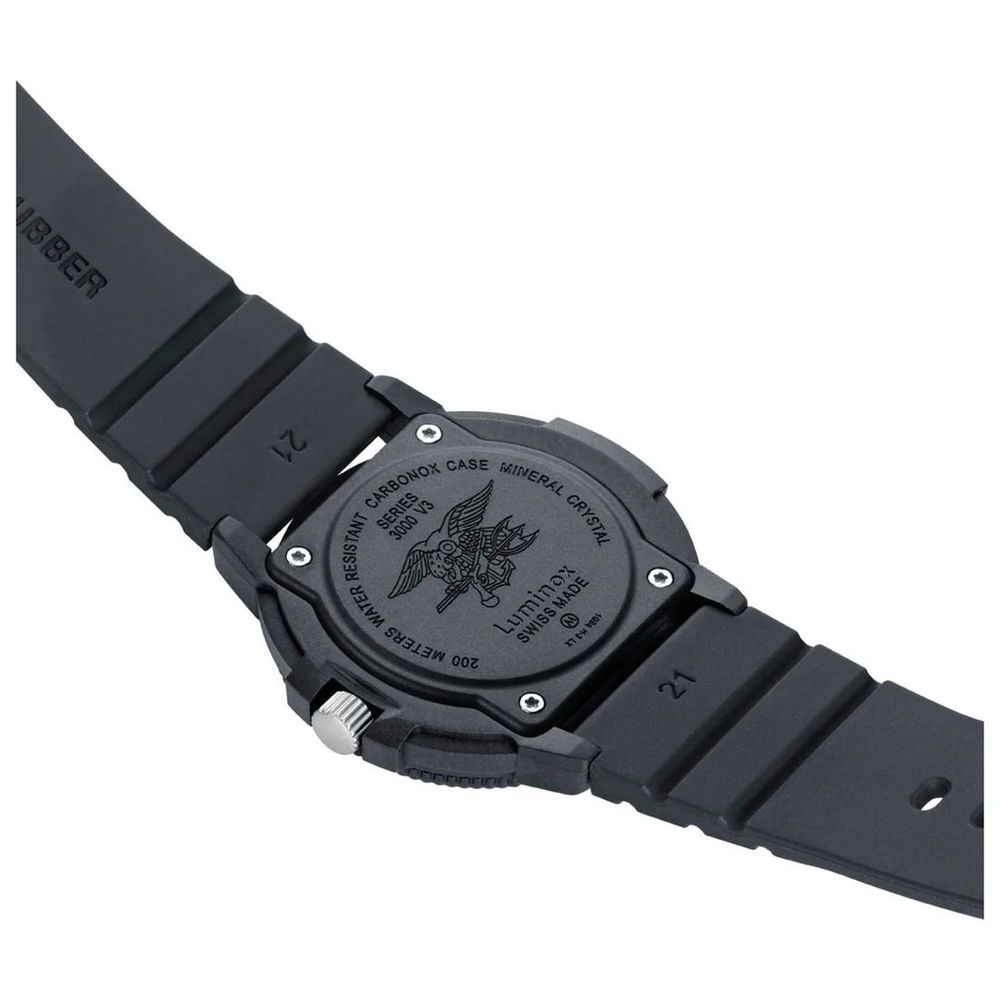 Black Rubber Sport Watch