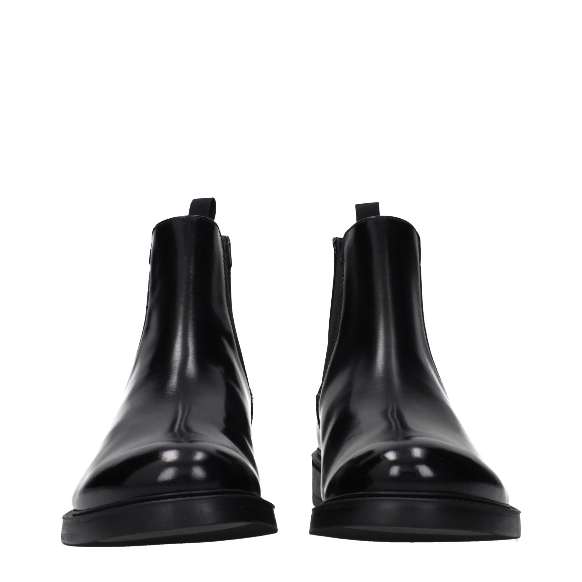 Black Leather Ankle Boots