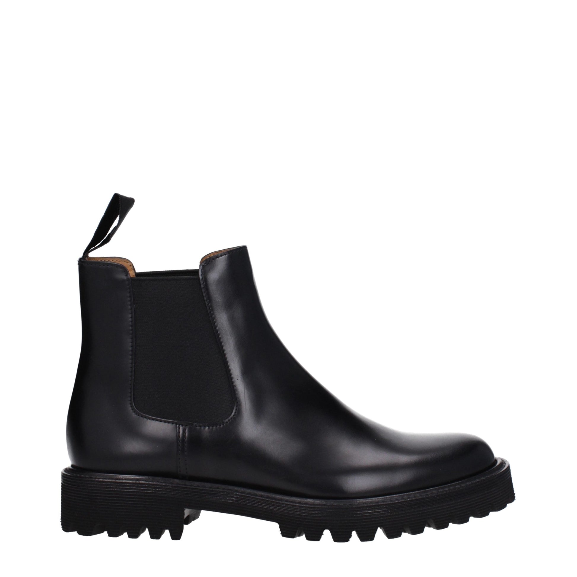 Black Leather Ankle Boots