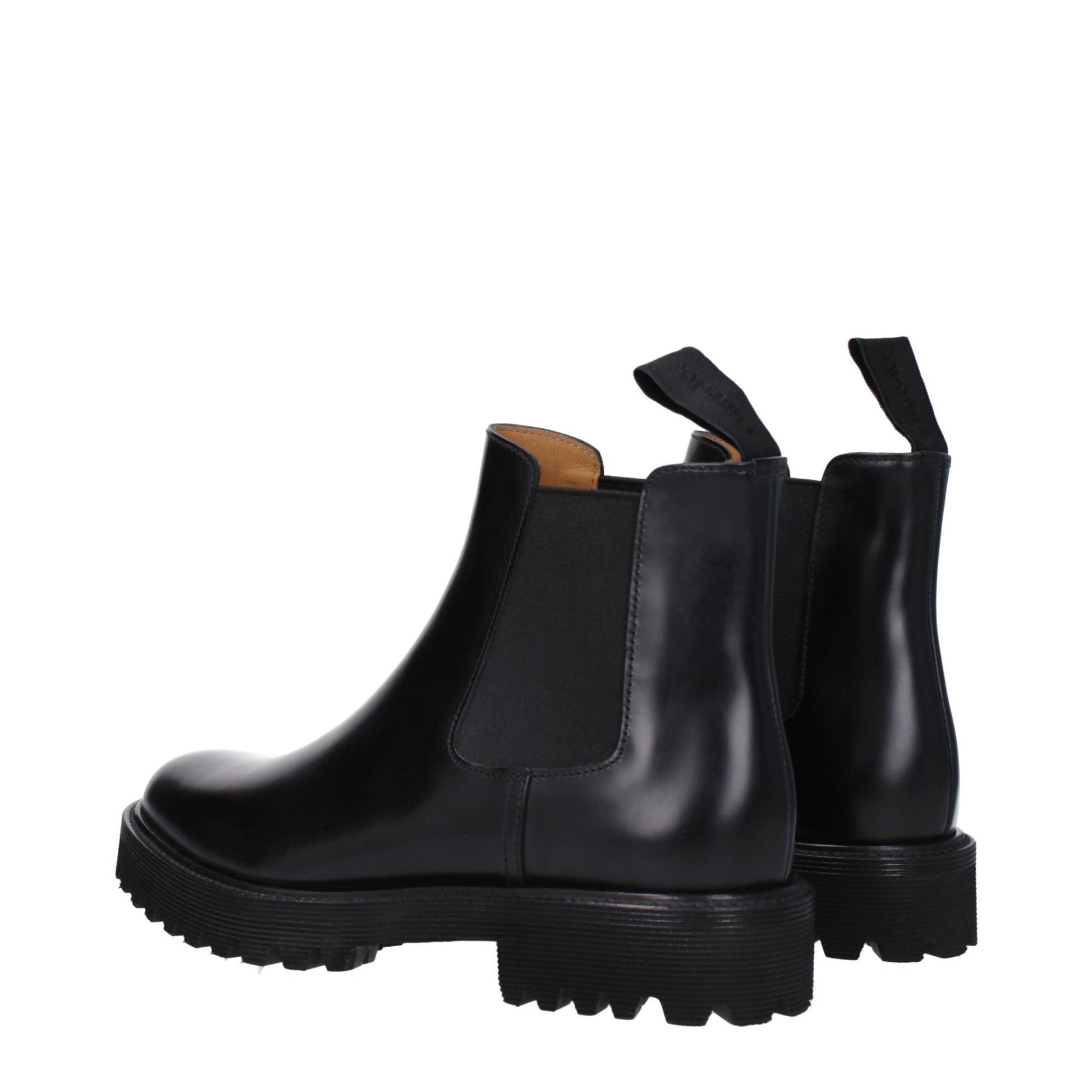 Black Leather Ankle Boots