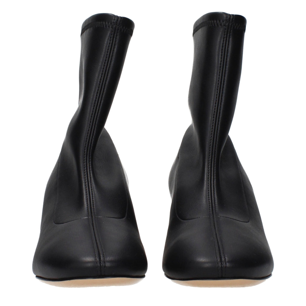 Black Leather Ankle Boots
