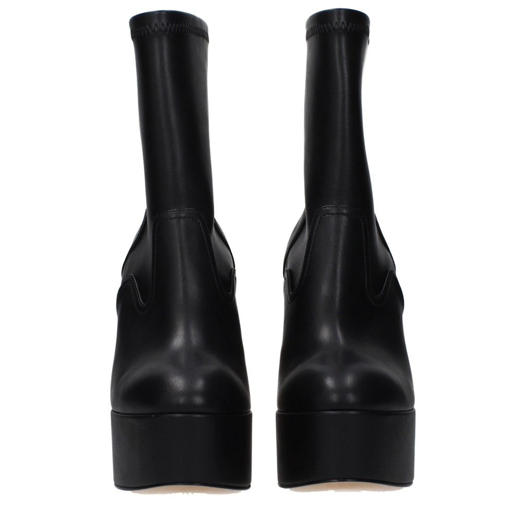 Black Leather Ankle Boots