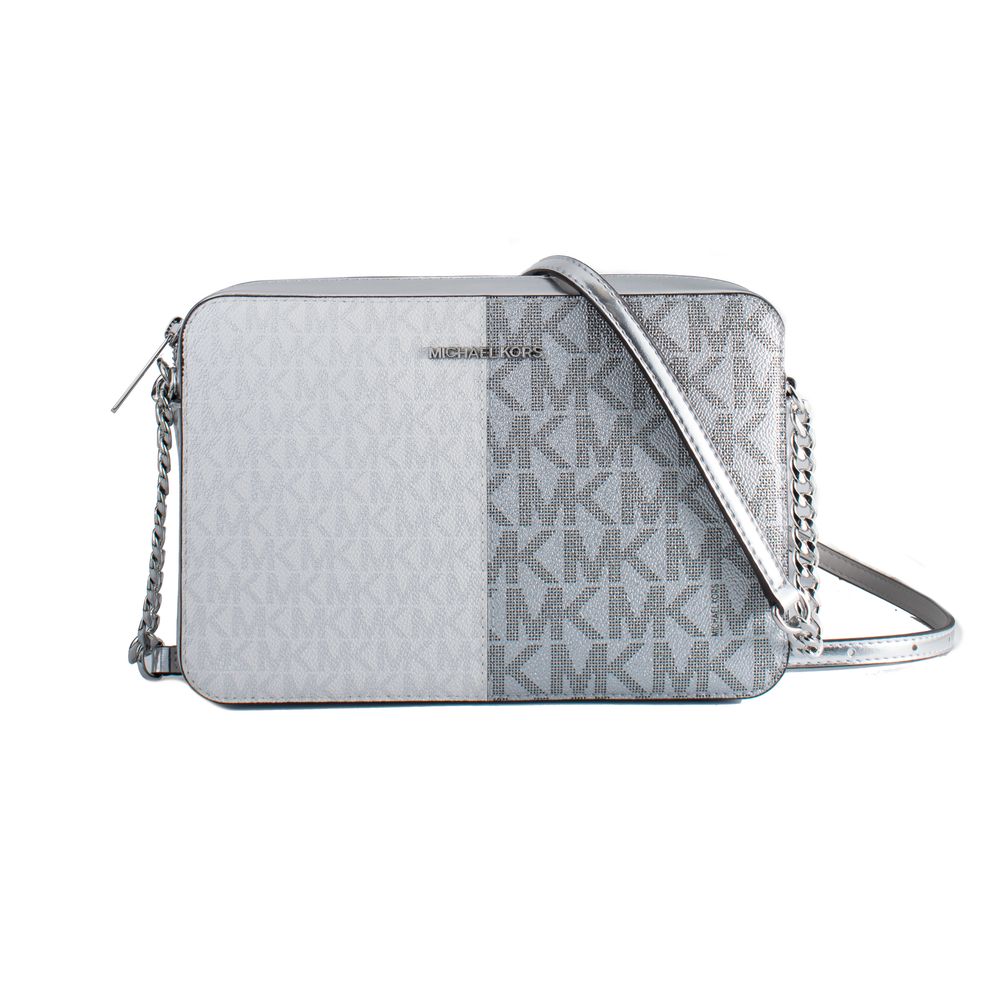 Gray Canvas Crossbody Bag