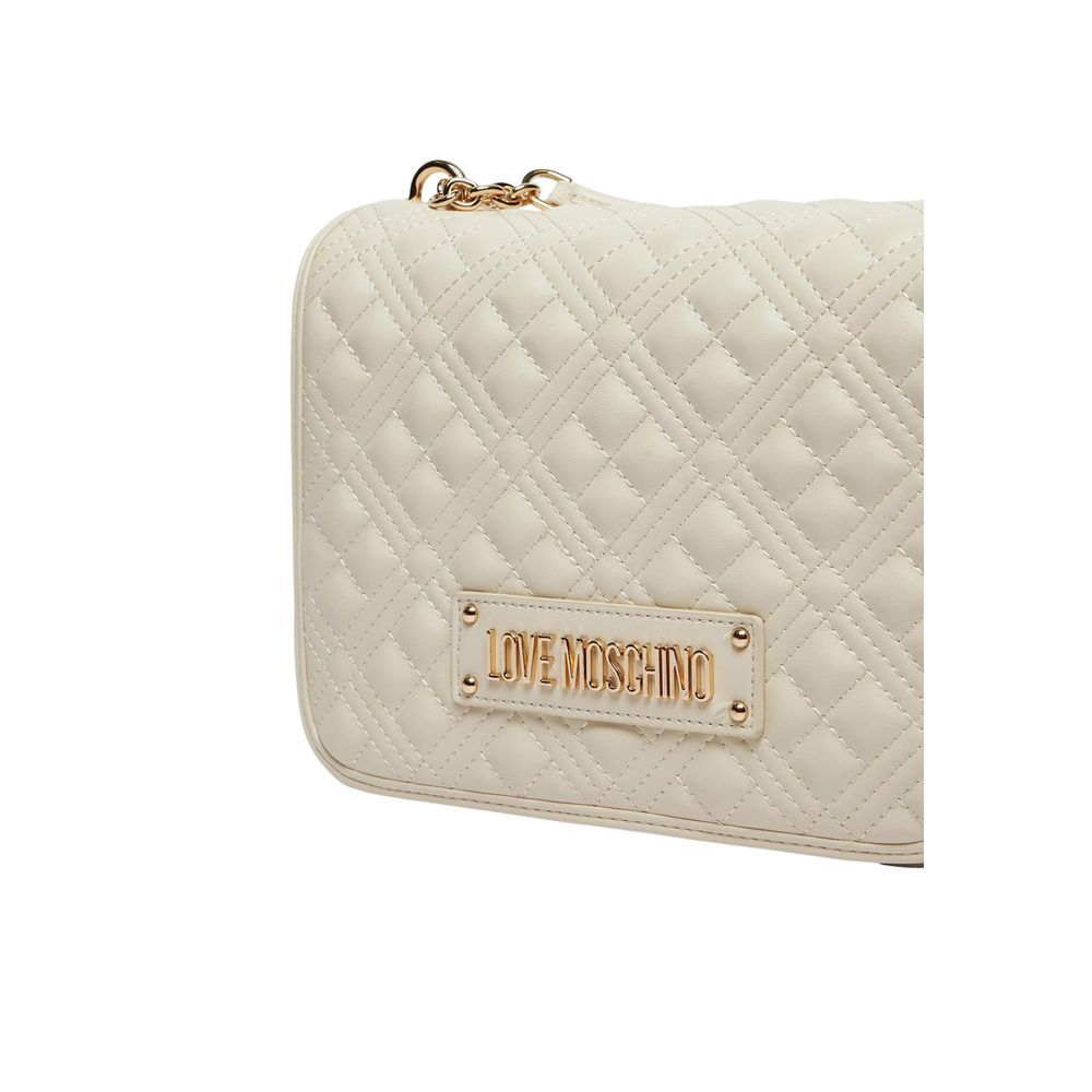 Beige Polyethylene Handbag