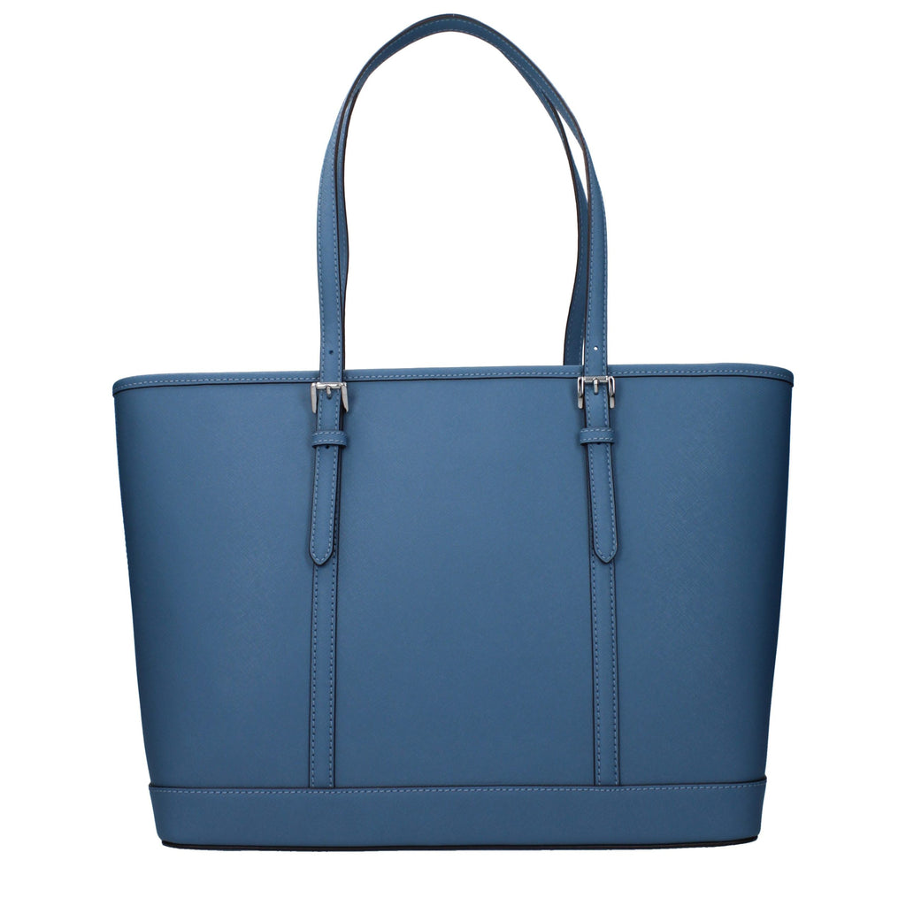 Blue Leather Shoulder Bag