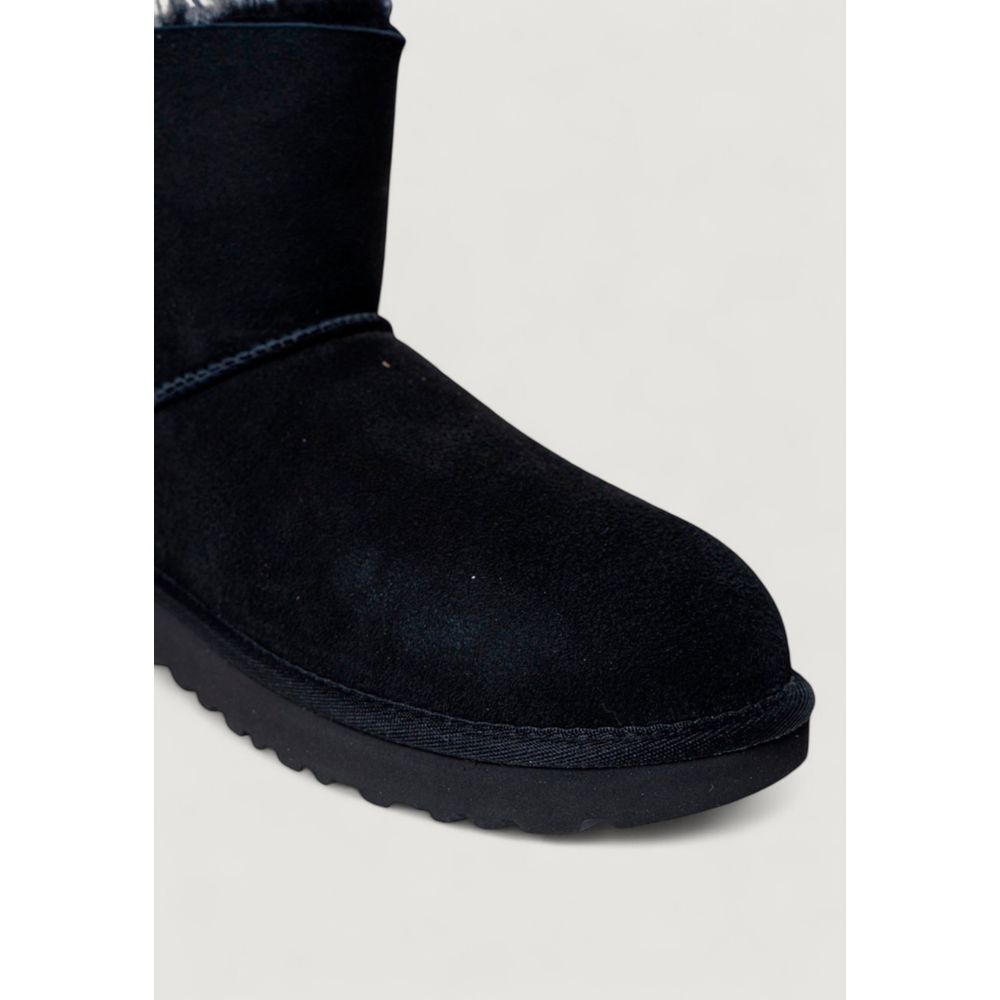 Black Suede Leather Ankle Boots