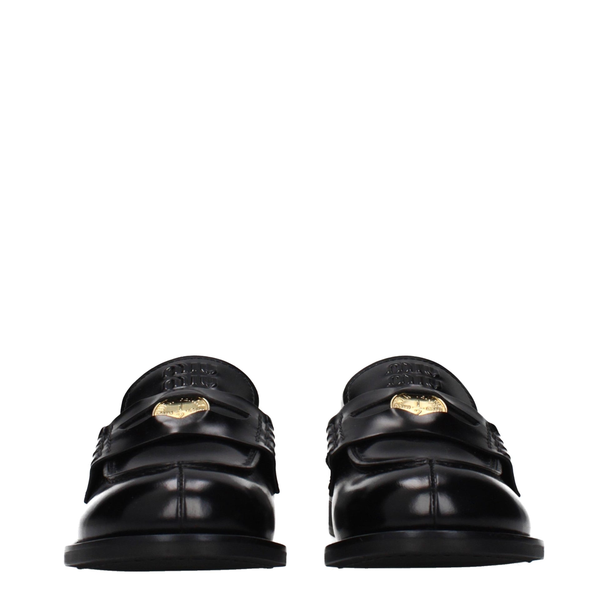 Black Leather Slip-On Loafers