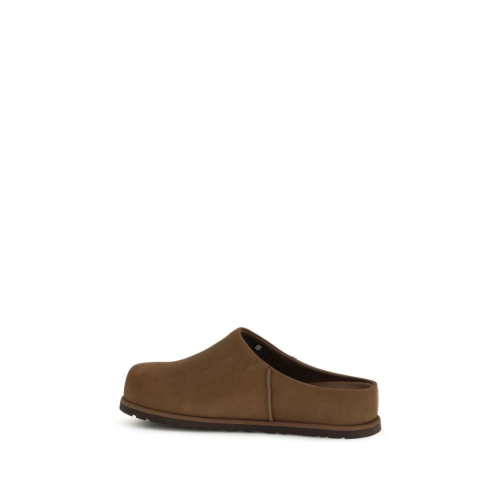 Brown Calf Leather Bos Taurus Mules