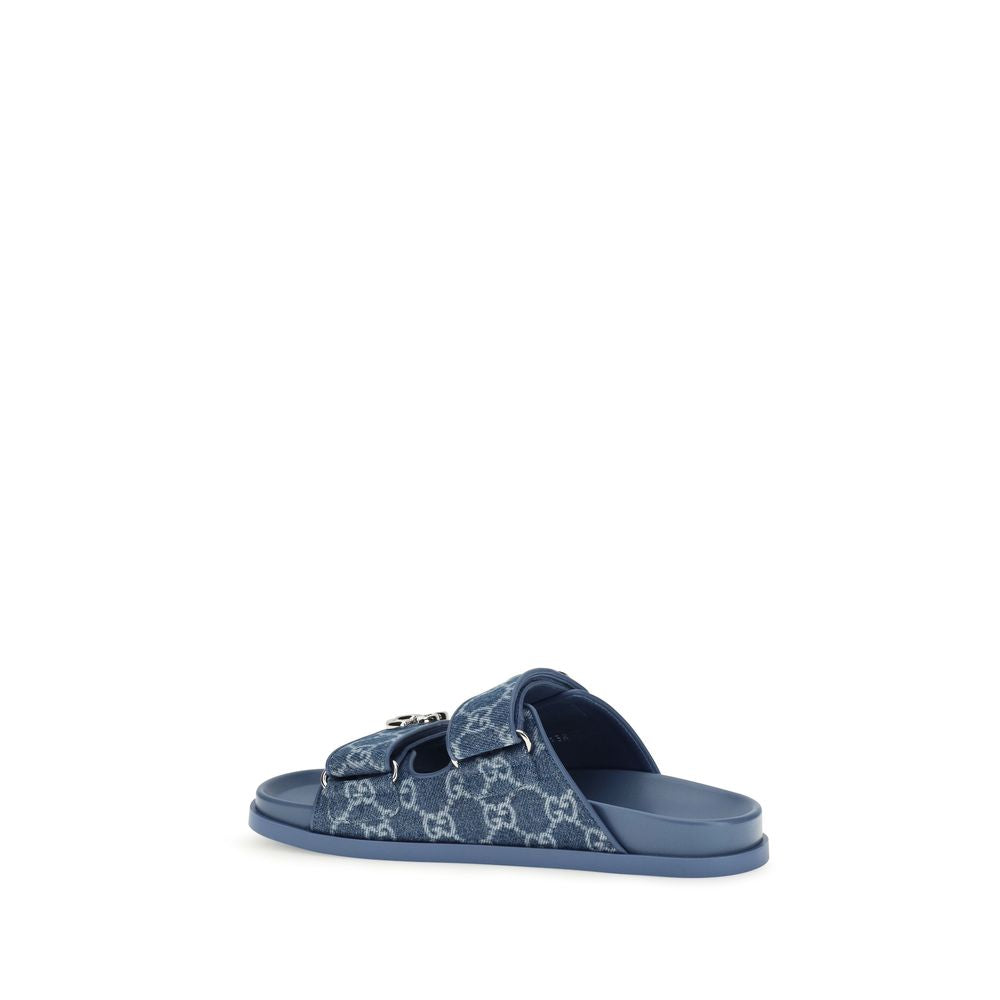 Blue Cotton Sandals