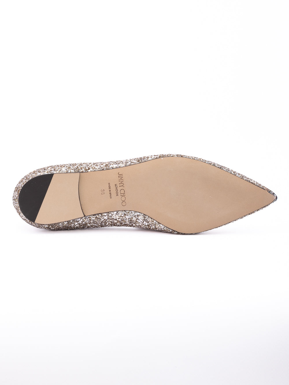 Rose Gold Glitter Fabric Alina Ballet Flat