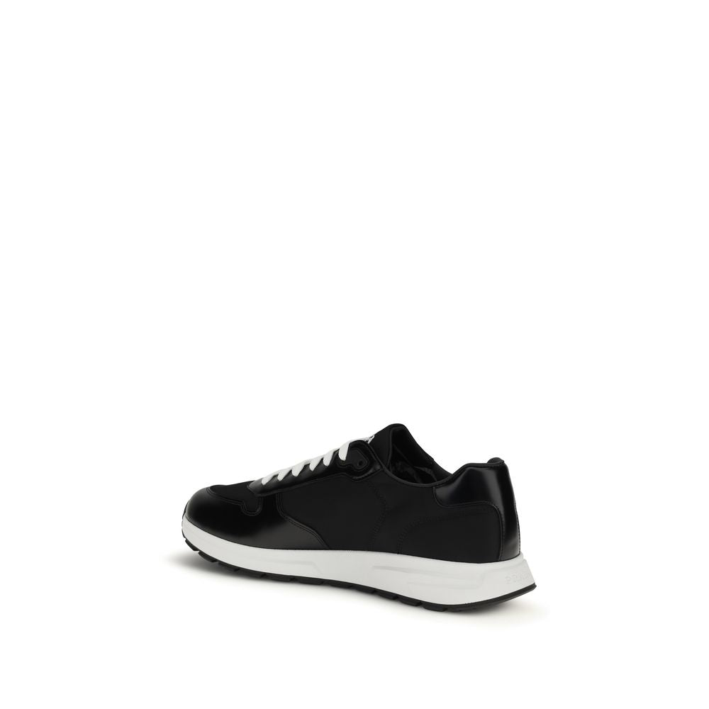 Black Recycled Polyamide Athletic Sneakers