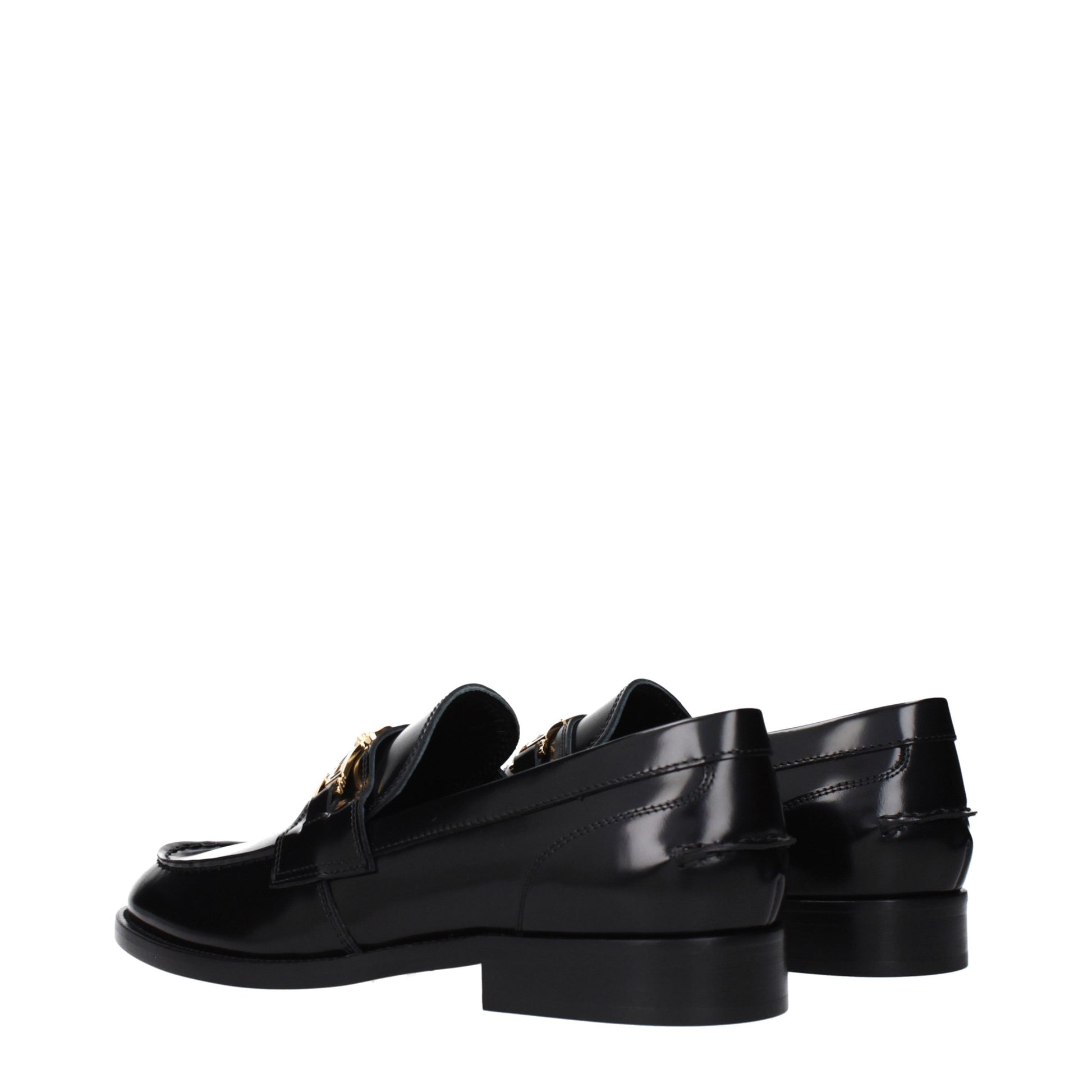 Black Leather Slip-On Loafers