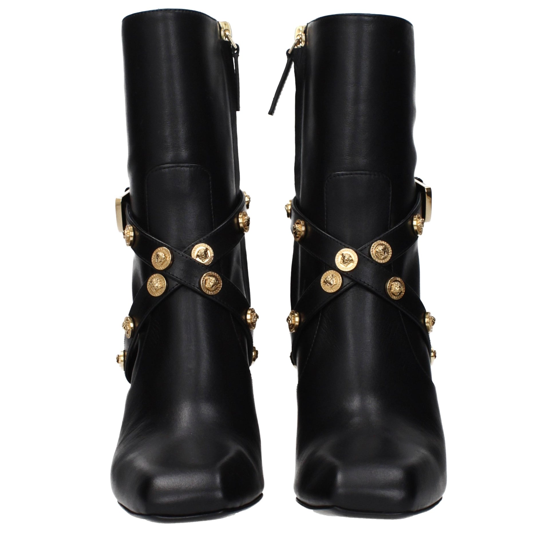 Black Leather Ankle Boots