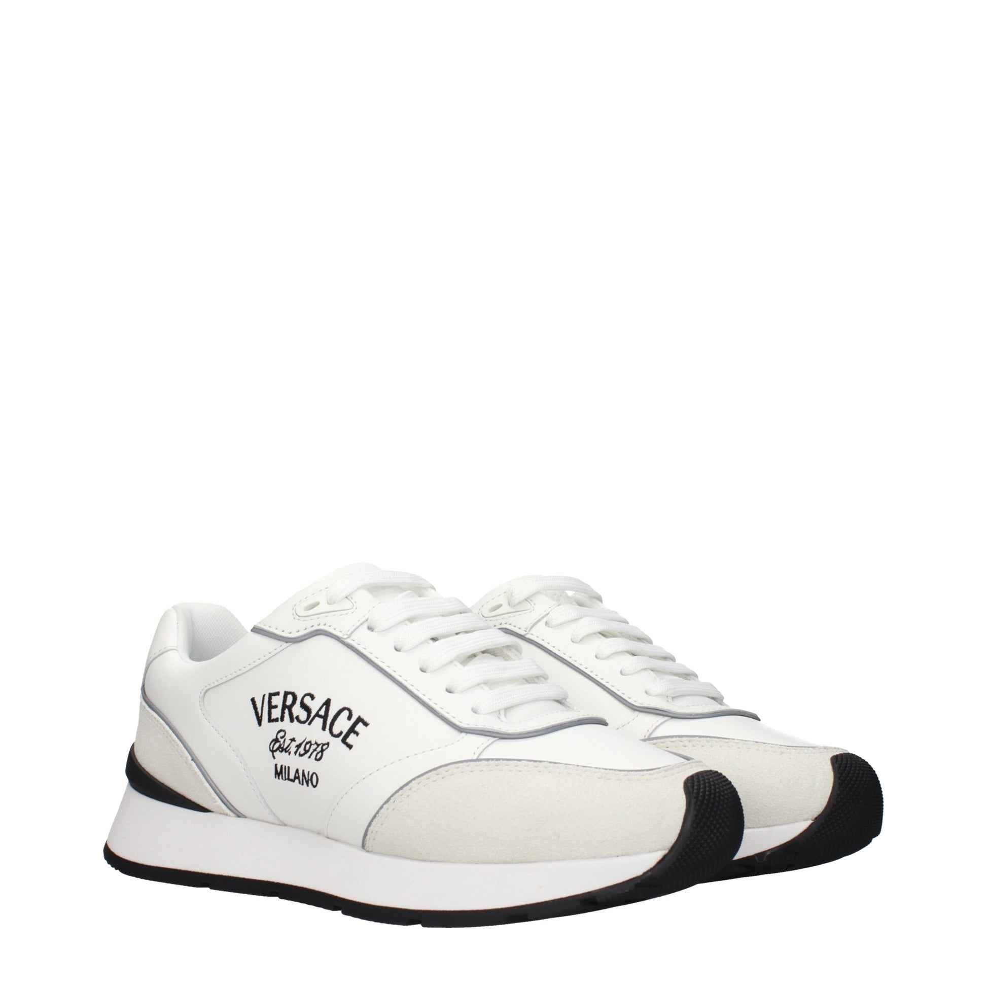 White Leather Athletic Sneakers