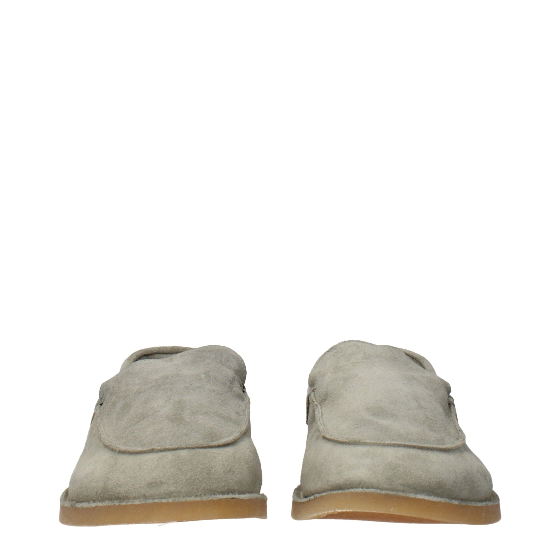 Green Leather Slip-On Loafers