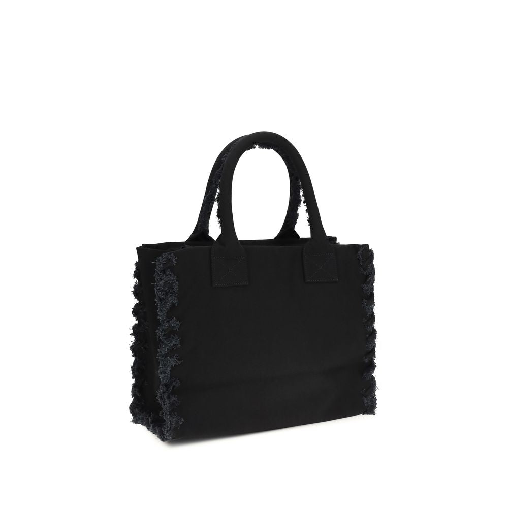 Black Cotton Shoulder Bag