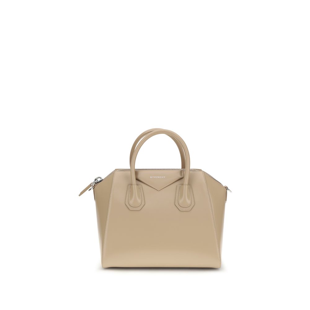 Beige Calf Leather Bos Taurus Shoulder Bag